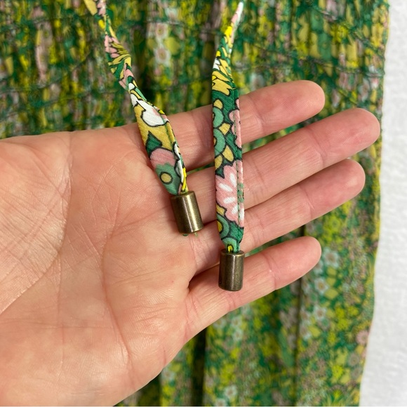 TED BAKER green floral tie London Ursille Midi Dress. Size 4/Large - Picture 6 of 16